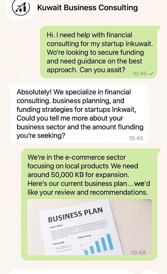 أتمتة الذكاء الاصطناعي لواتساب مع مراكز تقديم الخدمات في الكويت